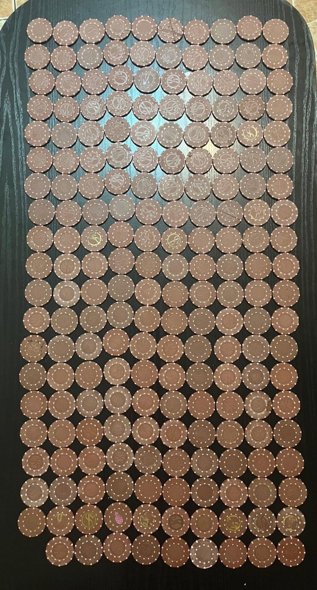 Lot Jetoane Cazinou Vintage Ruletă Franceză (199 buc) + Suporturi Originale B&G