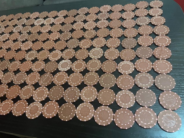 Lot Jetoane Cazinou Vintage Ruletă Franceză (199 buc) + Suporturi Originale B&G