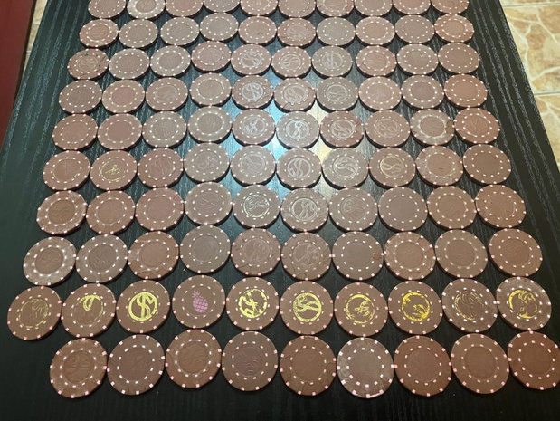 Lot Jetoane Cazinou Vintage Ruletă Franceză (199 buc) + Suporturi Originale B&G