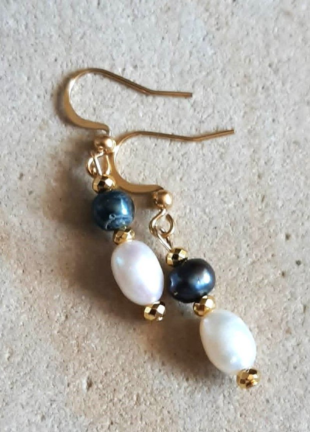Cercei handmade cu perle de cultură