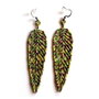 Cercei Frunze Brodate Verde Degrade