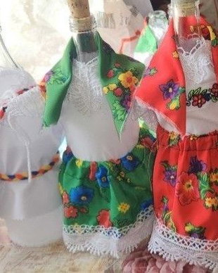 Sticle imbracate traditional