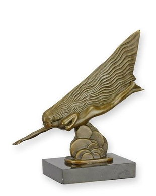 Cometa-statueta din bronz cu un soclu din marmura