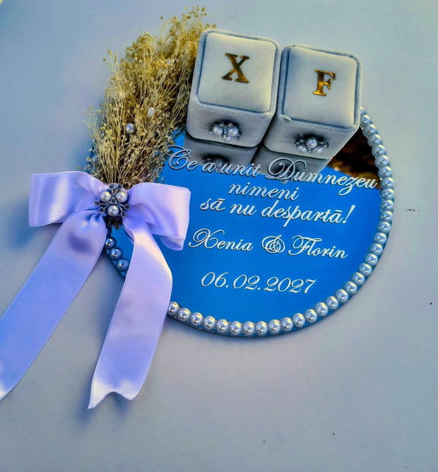 Oglindă-suport pentru verighete 20 cm