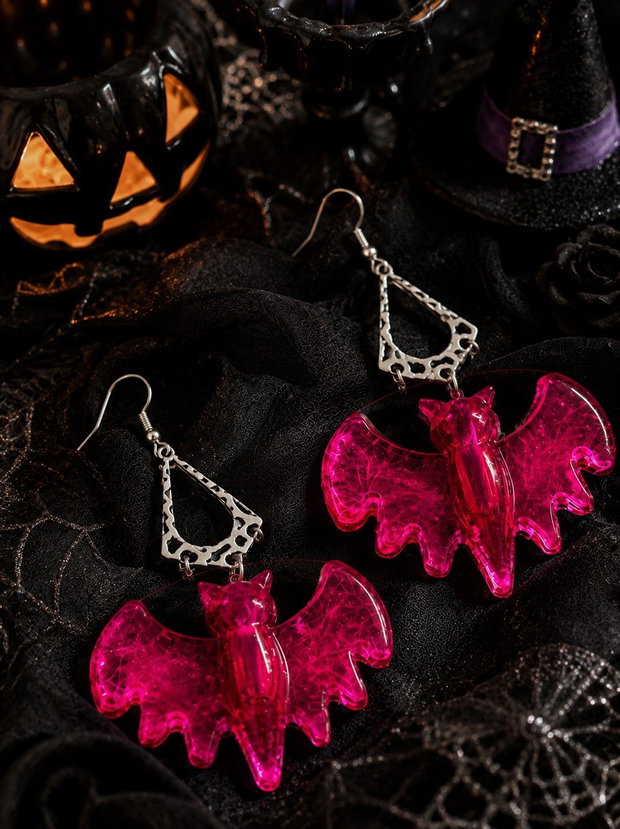 Cercei Pink Bat -rasina 02295