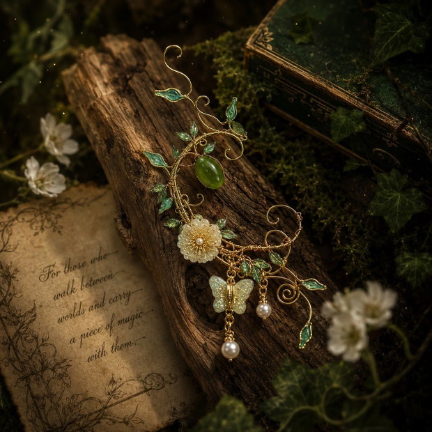 Cercel ear cuff Enchanted Garden