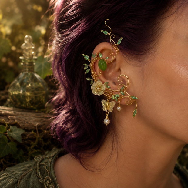 Cercel ear cuff Enchanted Garden