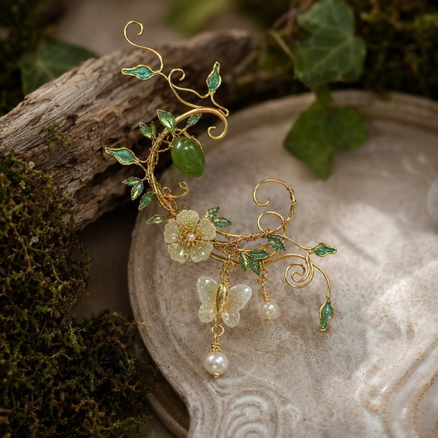 Cercel ear cuff Enchanted Garden