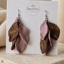 Cercei statement Botanica  Rosewood | Lut polimeric și foiță aurie | RaraTerra