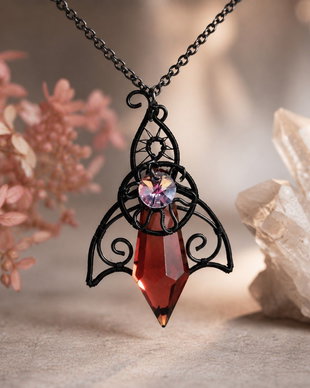 Twilight Talisman  Pandantiv Gothic Elven cu Cristale