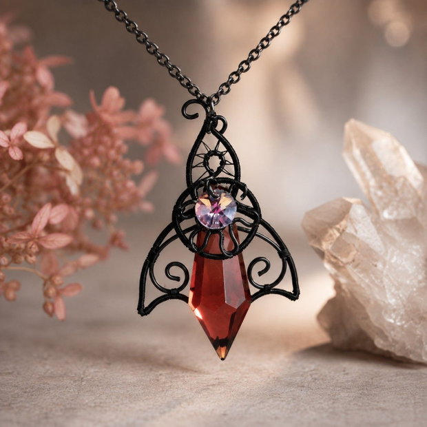 Twilight Talisman Pandantiv Gothic Elven cu Cristale