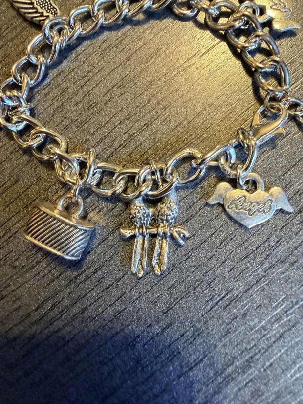 Bratara Handmade Argintie cu Zale si Charmuri