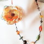 Colier cu agate si floare de toamna