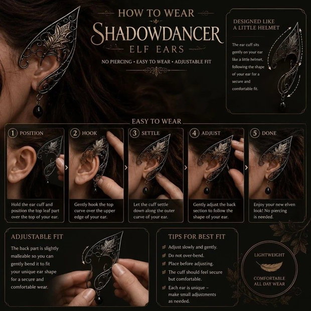 Cercei Urechi de elf Dark Shadowdancer