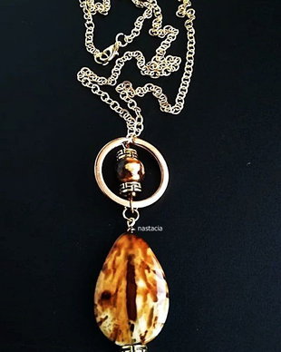 pandantiv cu pietre semipretioase agate crabfire