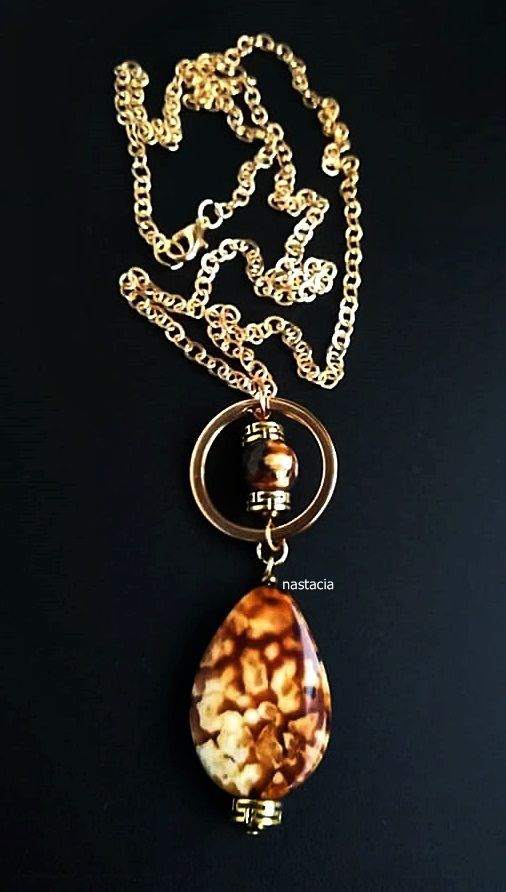 pandantiv cu pietre semipretioase agate crabfire
