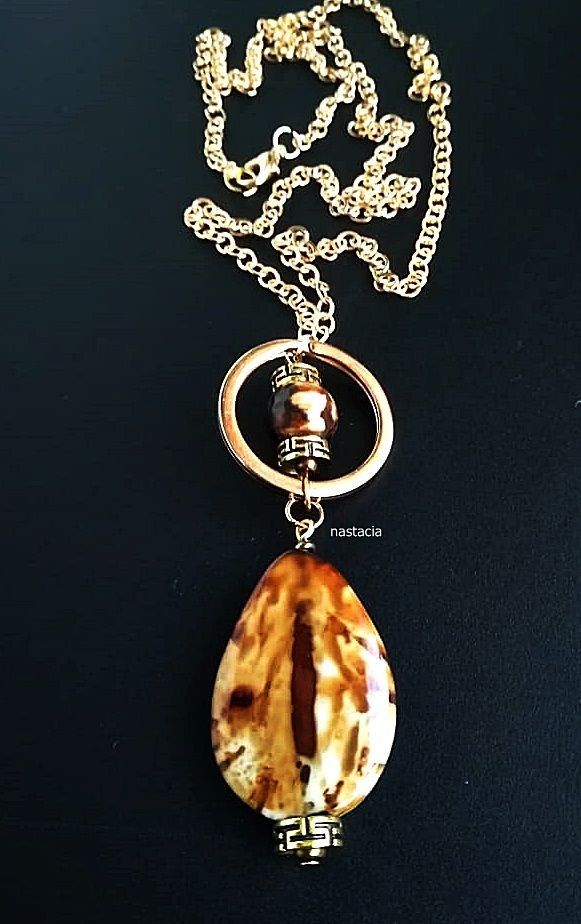 pandantiv cu pietre semipretioase agate crabfire