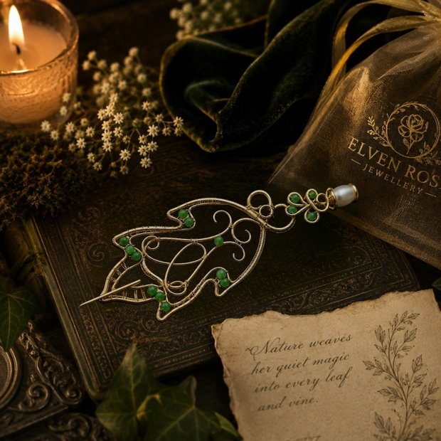 Broșă Elven Leaf