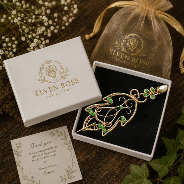 Broșă Elven Leaf