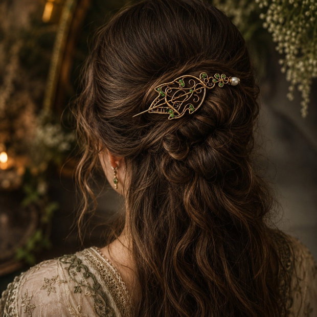 Broșă Elven Leaf