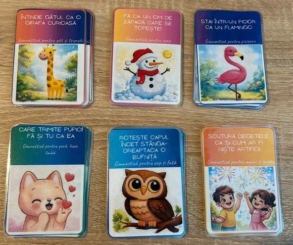 Set 48 cartonase laminate de logopedie