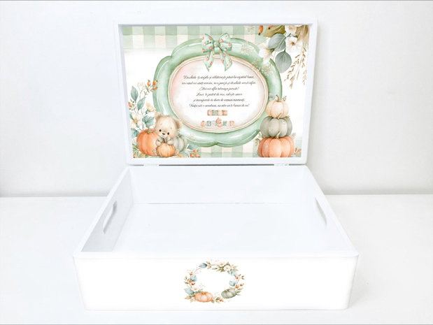 Cutie trusou botez - Little pumpkin