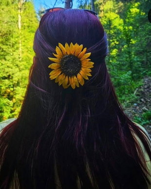 Clamă pentru par din floarea soarelui naturala