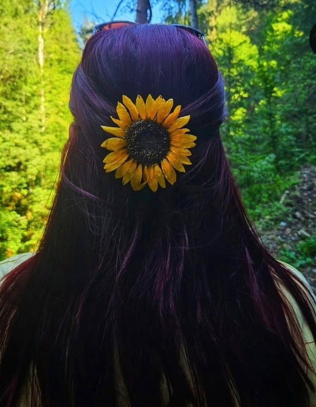 Clamă pentru par din floarea soarelui naturala
