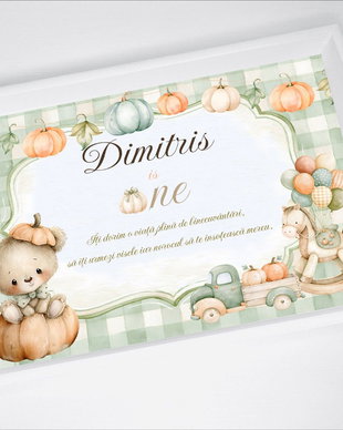 Set mot 1 anisor - Little Pumpkin - Tavita si accesorii