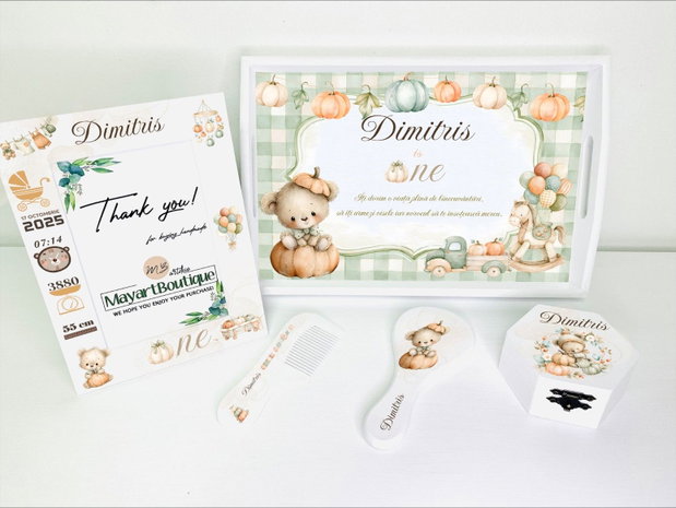 Set mot 1 anisor - Little Pumpkin - Tavita si accesorii
