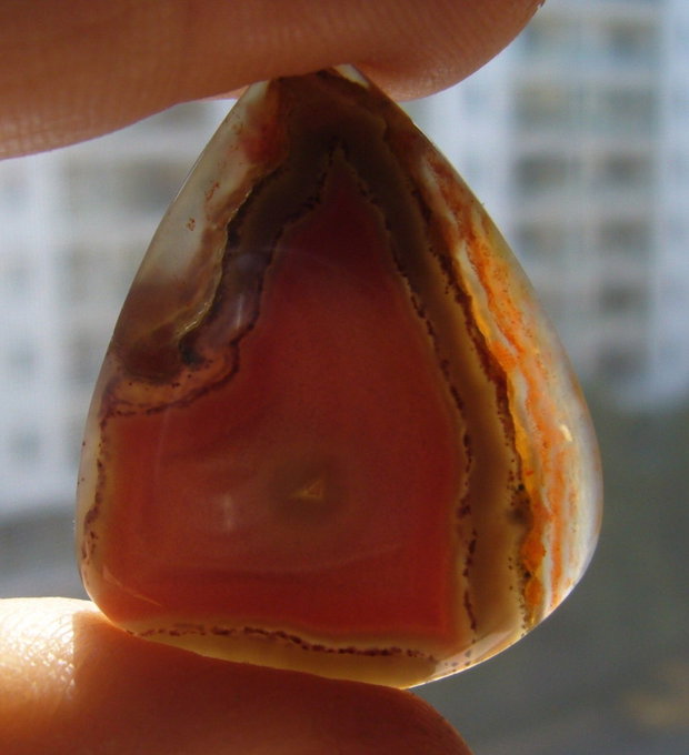 Agata Botswana cabochon aprox 33x27x5.6 mm