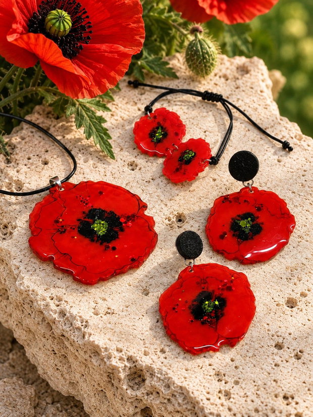 Set bijuterii Maci rasina 02113