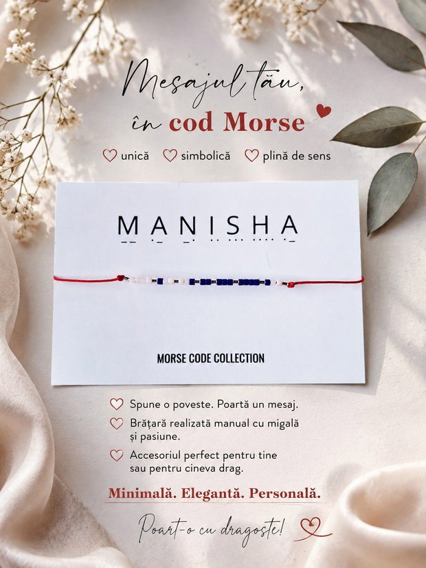 Bratara Cod Morse Manisha