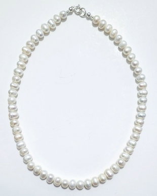 Colier argint 925 cu perle de cultura