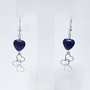 Cercei argint 925 cu lapis lazuli si hematit