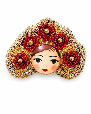 Broșă Matrioska -ArtByHand
