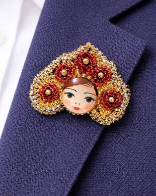 Broșă Matrioska -ArtByHand