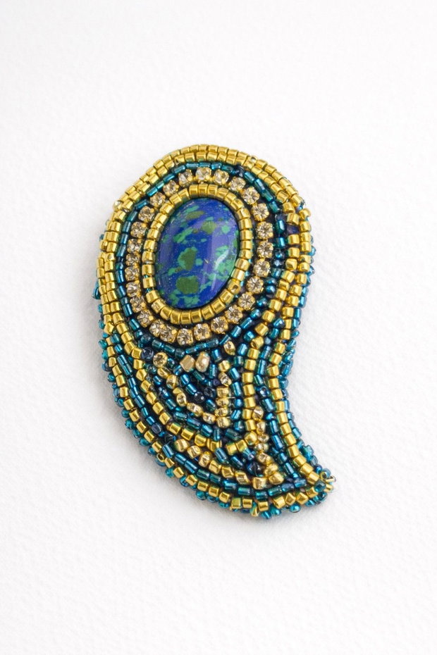 Broșă Cabochon Lacrimă ArtByHand | Accesoriu unicat
