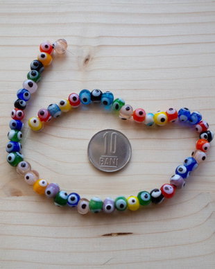 Mărgele din sticlă Evil eye  Ochi protector, multicolore