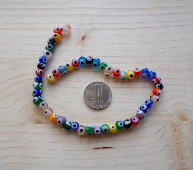 Mărgele din sticlă Evil eye  Ochi protector, multicolore