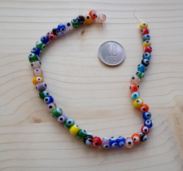 Mărgele din sticlă Evil eye  Ochi protector, multicolore