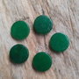 cabochon jad verde 11-12 mm, 2 buc