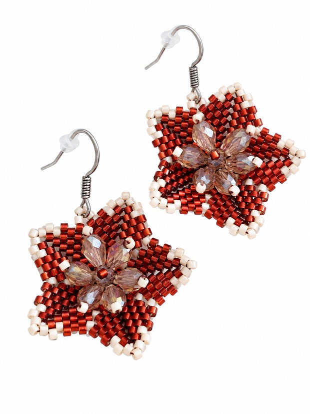 Cercei handmade Flori de catifea - REZERVATI