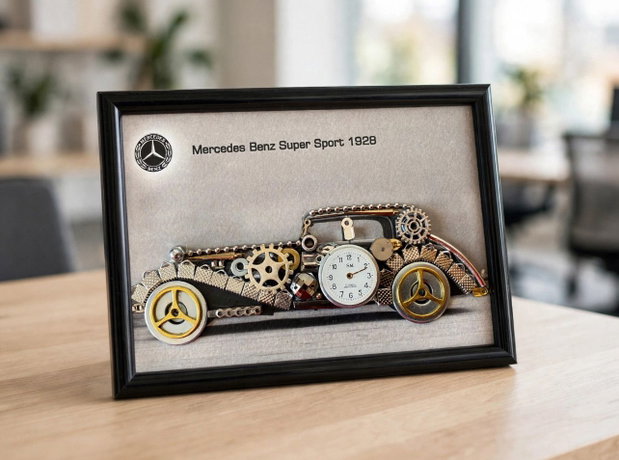 Masina model Mercedes Benz Super Sport 1928 Cod M 712・Cadouri barbati・Mix accesorii・Decoratiune punk birou