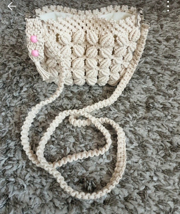 Geanta handmade macrame