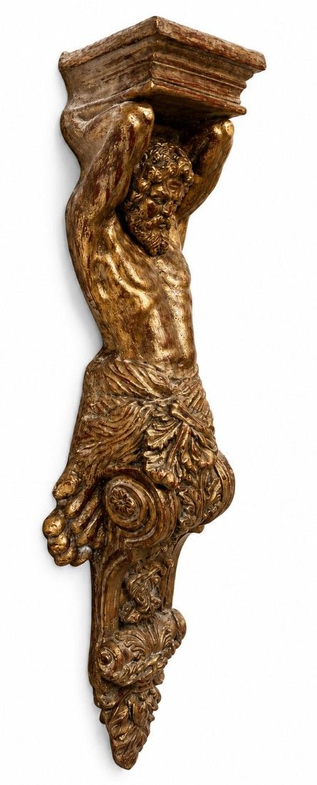 Consola aurie perete Atlant
