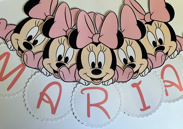 Ghirlandă baby Minnie mouse roz