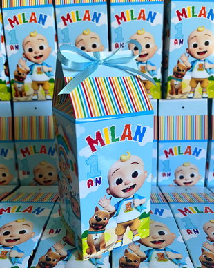 Cutii pentru dulciuri Cocomelon personalizate