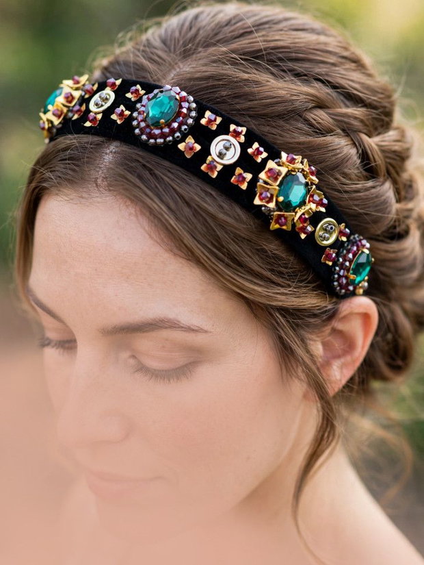 Coronita unicat brodata cu margele, Diadema, Coronita cu cristale, Accesoriu pentru par, Coronita eleganta, Tiara