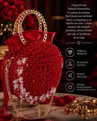 Poșetă handmade din mărgele